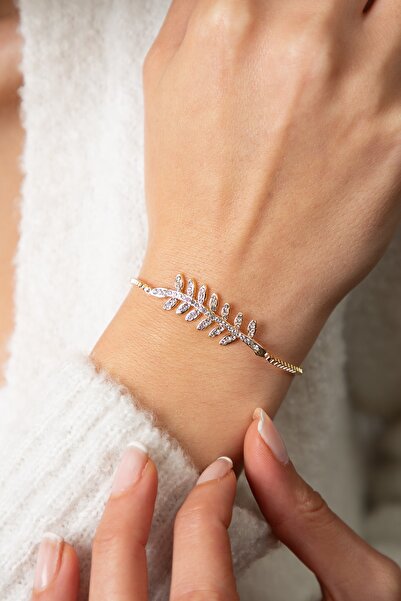 Elika Silver Kadın Altın Kaplama Dal Model Bileklik