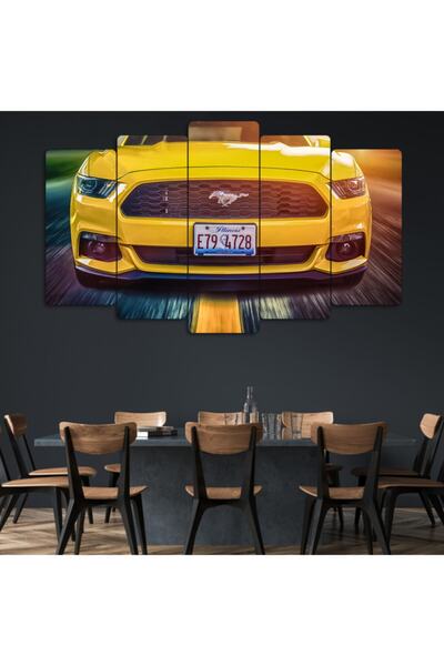 EVLOYA Ford Mustang - 5 Parçalı Tablo