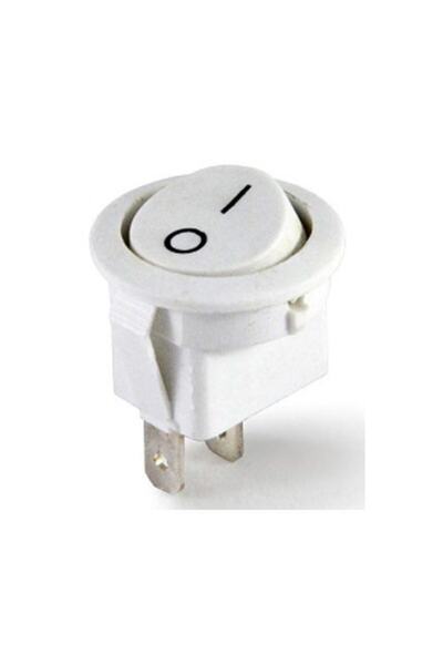 Genel Markalar Yuvarlak Işıksız Anahtar On-off 2p Beyaz
