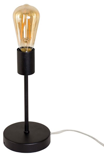 Genel Markalar Retro Masa Lambası Modern Abajur Gece Lambası Siyah