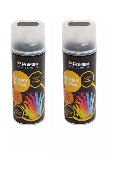 Polisan Akrilik Sprey Boya Parlak Siyah 2 X 400 ml