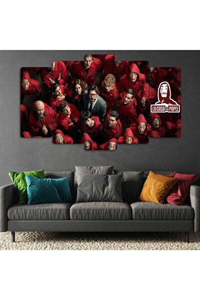 EVLOYA La Casa De Papel - 5 Parçalı Tablo