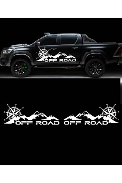 Melek Pazarı ملصق سيارة جبلي أبيض - بوصلة للطرق الوعرة مقاس 160 × 55 سم