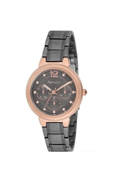 Ferrucci Kadın Siyah Çelik Kordon Kol Saati