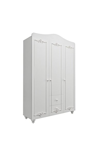 VENATTO Romantic 3 Kapılı, 2 Çekmeceli, Avangart Dolap/gardırop(%100MDF)