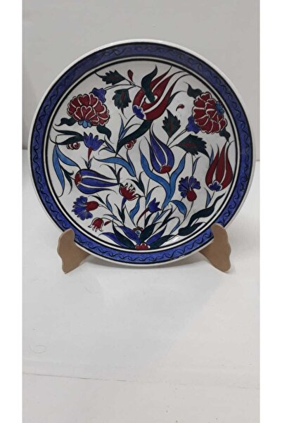 Sultan Çini -çini El Emeği Samur Desenli 25 Cm Duvar Tabağı