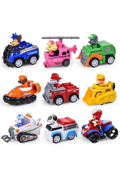 DLN Paw Patrol Paw Patrol Heroes & Vehicles Toy Set Set of 9