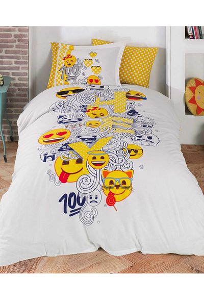 Hobby Emoji Party Children's Duvet Cover Set