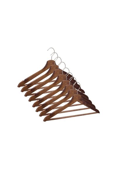 NYN Wooden Hanger Clothes Shirt Hanger Walnut Color 18 Pieces