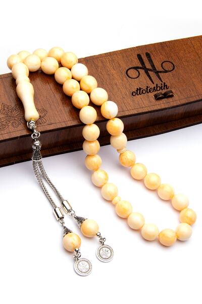 OTTOTESBİH Moire Beirut Drop Amber Rosary 10 mm