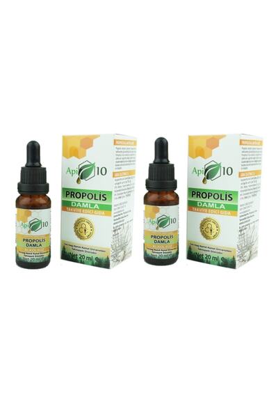 Api10 2 Adet Propolis Damla 20 Ml (alkolsüz) Takviye Edici Gıda