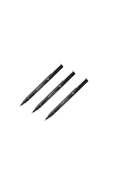 UNİ-BALL Uni Pin Technical Drawing Pen 1.0 Mm 3 Pieces Black