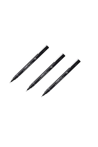 UNİ-BALL Technical Drawing Pen 0.9 mm Black 3 Pieces