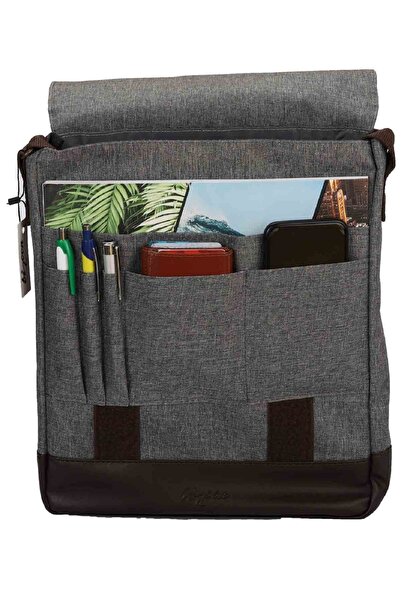 bizoon Dikey Omuz Askılı Postacı Çanta X353 - Su Geçirmez Çok Bölmeli Şık Erk...