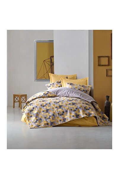 Cotton Box Set complet dublu Elon Sarı Minimal