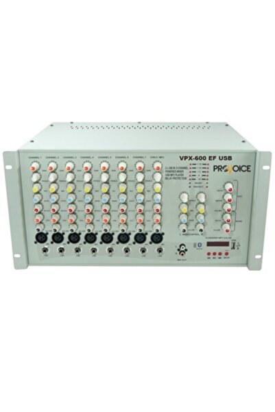 Provoice 2x300 Watt 8 Kanal Efektli Anfili Mikser Vpx-600 Ef Usb
