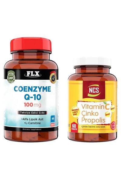 FLX Coenzyme Q-10 and Vitamin C Zinc Propolis - 100 Mg 60 Tablets