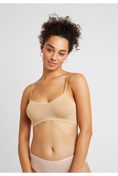 LoraDream Bustieră sport căptușită cu bretele din bumbac pieptănat pentru fem...