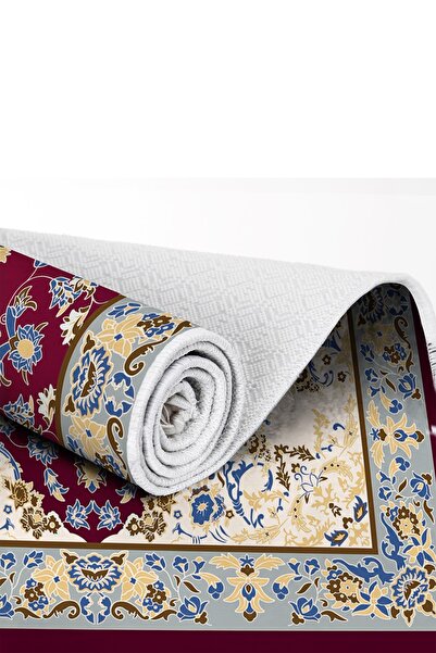 Alanur Home Claret Red Pearl Digital Prayer Rug 70x110 1016