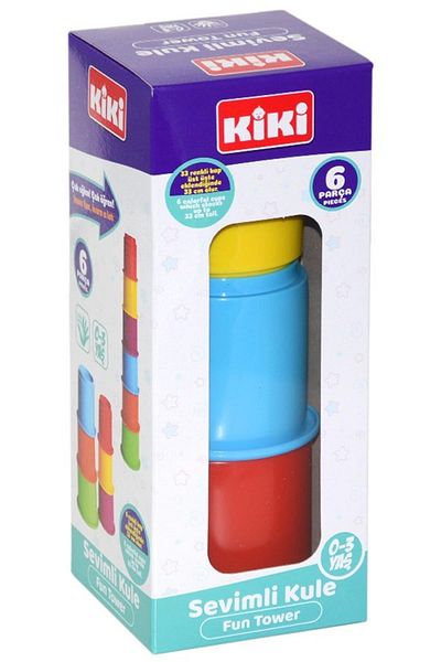 Erdem Oyuncak 6 Piece Kiki Cute Tower Game