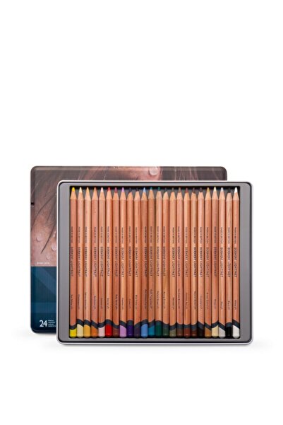 Derwent : Lightfast : Dry Paint Pen Set : 24 Colors (metal Box)