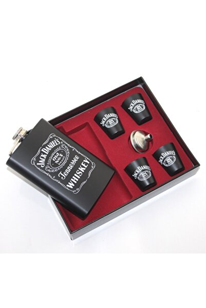 Gezginimport Paslanmaz Çelik Matara Içki Viski Alkol Konyak Matarası 4 Shot B...