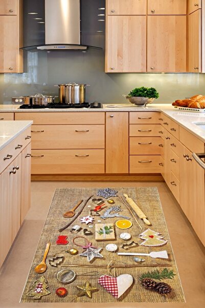 on the clouds Mutfak Malzemeleri Jüt Tema Dijital Baskı Yıkanabilir Kaymaz Ta...