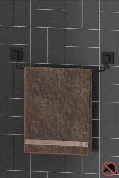 Teknotel Delme Vida Matkap Yok! Easyfıx Yapışkanlı Uzun Havluluk Mat Siyah Ef260