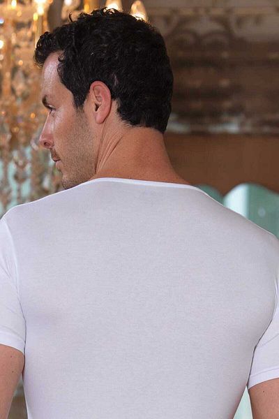 Şahinler 6 Pieces Short Sleeve Crew Neck Ribbed Athlete Undershirt White Me025