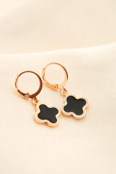 Elika Silver أقراط نسائية مطلية بالورد البرسيم