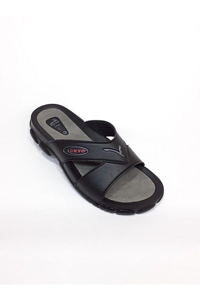 Ceyo Men's 3200-1 Black Slippers