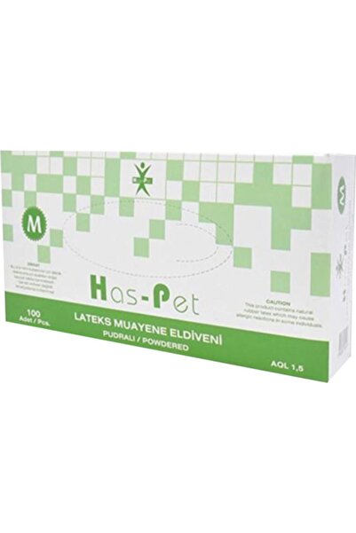 Marka قفازات الفحص Haspet مسحوقة M