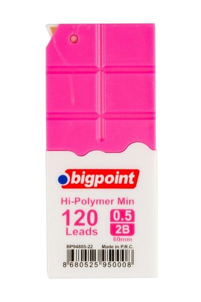 Bigpoint Pen Tip 0.5 Mm 2b 120 Pieces Tube Pink