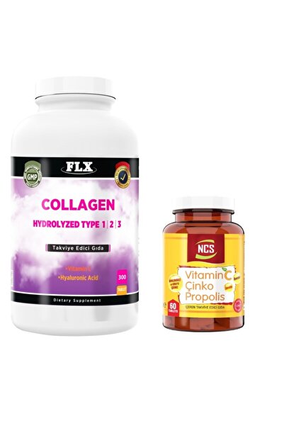 NCS الكولاجين النوع 1-2-3 300 قرص + فيتامين سي زنك البروبوليس 60 قرص