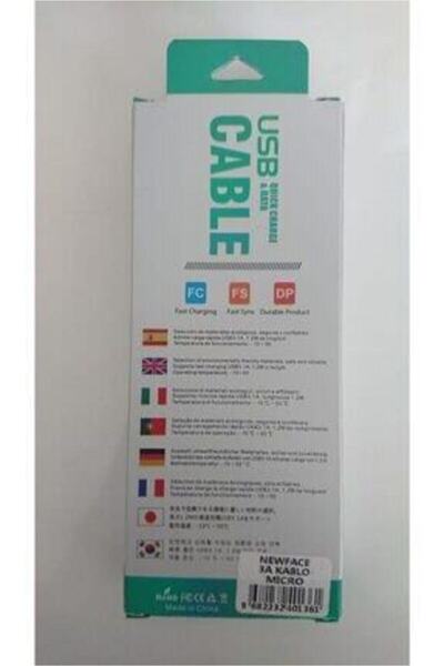 evotech Newface Nf-136 Micro 3a Hızlı Şarj Kablosu
