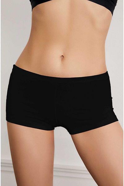 Eros Women's Black Cotton Shorts Panties