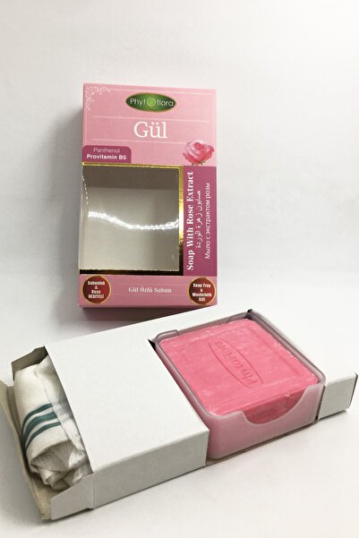 Phytoflora Rose Essence Soap 125 Gr Natural Herbal Soap with Soap Dispenser and Pouch Gift