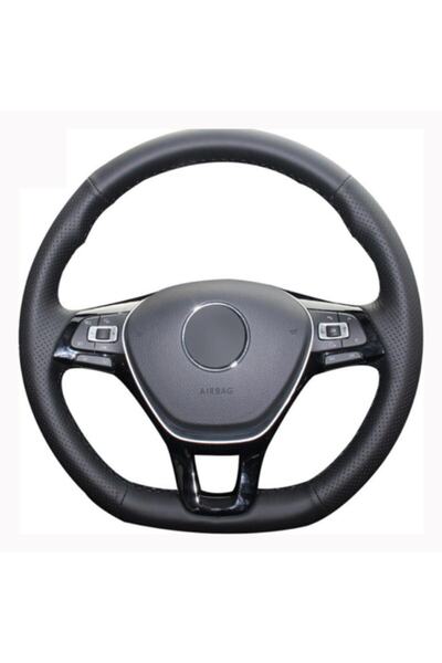 Fox Volkswagen Jetta Tiguan Uyumlu Deri Direksiyon Kılıfı Araca Özel Dikmeli