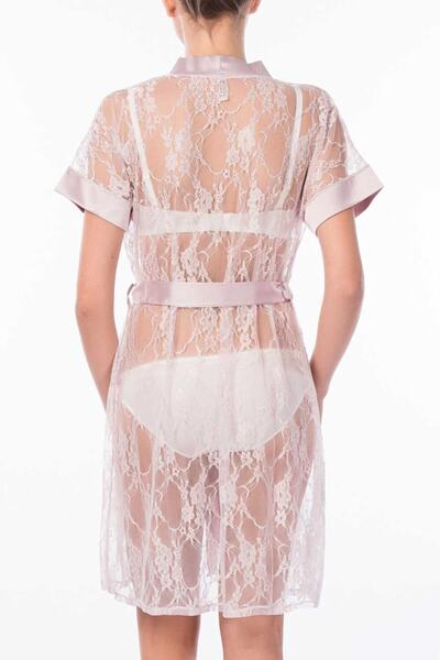 Pierre Cardin Γυναικείο φόρεμα με δαντέλα σε πούδρα 4074