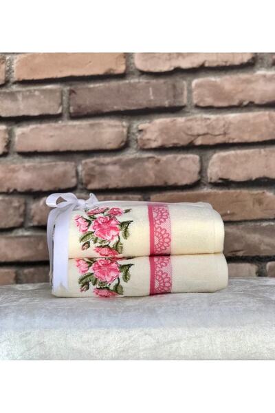 Özdilek Leslie Nakışlı El-yüz Havlusu 2'li
