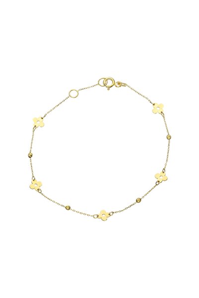 Glorria Altın Dorika Çiçek Bileklik