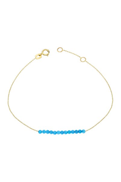 Glorria Kadın Altın Firuze Taşlı Bileklik