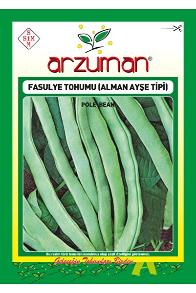 Arzuman Mine Alman Ayşe Tipi Sırık Fasülye Tohumu 50 gr