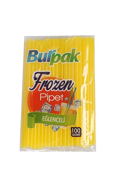 Kına Atölyesi Pipette Birthday Cane 100 Pieces Yellow