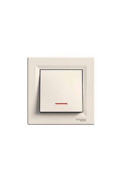 Schneider Electric مفتاح شنايدر اسفورا كريمي مضيء بإطار - Eph 1470123