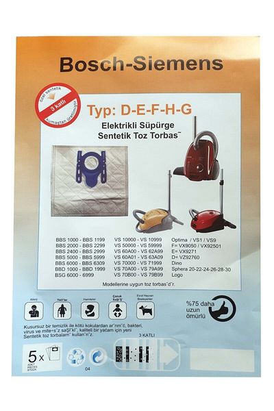 Bosch Bbz 41Fgxxl Dust Bag - Cloth Compatible Set of 5