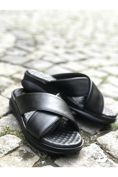 Ceyo 9975-3 Orthopedic Women's Black Slippers