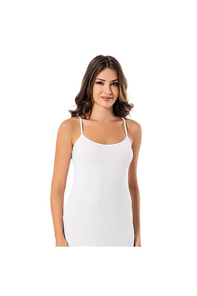 Şahinler Tricou de damă în modal alb - cu curea de frânghie Mb1037