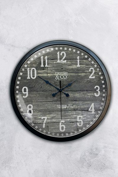 Kasva Concept Δώρο 40 εκ. Μαύρο Μεταλλικό Ρολόι Τοίχου Firstime