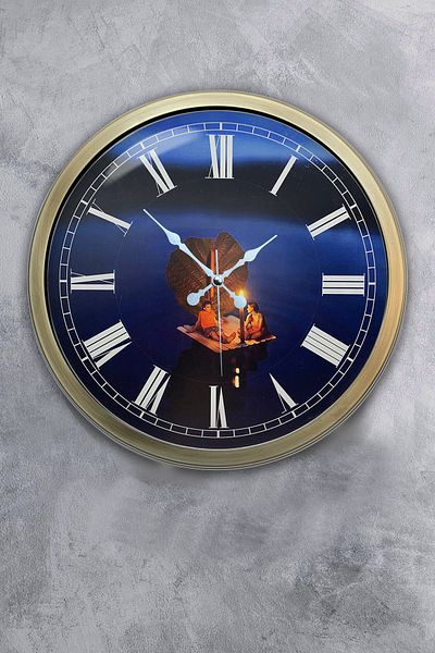 Kasva Concept Gift 40 cm Antique Metal Romance Wall Clock